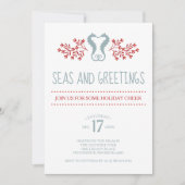 Seahorse Kustkerstfeest Kaart (Voorkant)