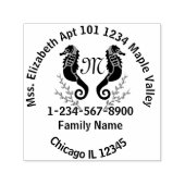 Seahorse Laurel Crest Beach House Contact Info Rub Zelfinktende Stempel (Design)