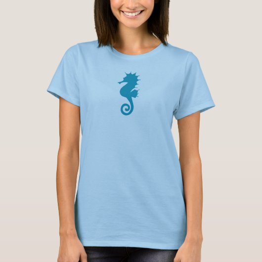Seahorse Logo Aanpasbaar Afbeelding & kleur T-shir T-shirt (Voorkant)