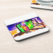 Seahorse love  bier onderzetter (Linkerzijde)