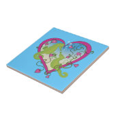 Seahorse Love Tegeltje (Zijkant)