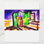 Seahorse love  wijn etiket (Enkel label)