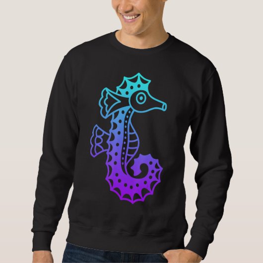 Seahorse Mandala Aesthetiek Trui (Voorkant)