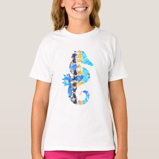 Seahorse meisjes T-shirt (Voorkant)