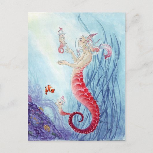 Seahorse merBaby's! Briefkaart (Voorkant)