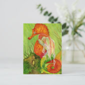 Seahorse mermaid fantasy Briefkaart (Staand voorkant)