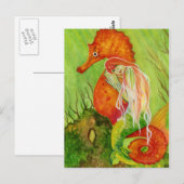 Seahorse mermaid fantasy Briefkaart (Voorkant / Achterkant)