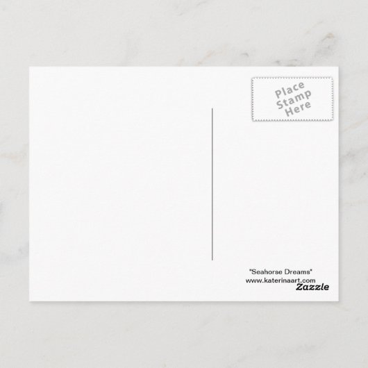 Seahorse mermaid fantasy Briefkaart (Achterkant)