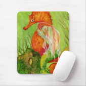 Seahorse mermaid fantasy Mousepad Muismat (Met muis)