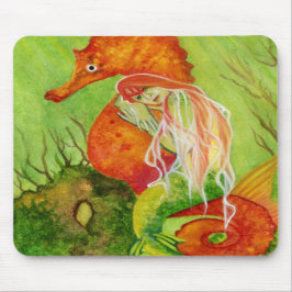 Seahorse mermaid fantasy Mousepad Muismat