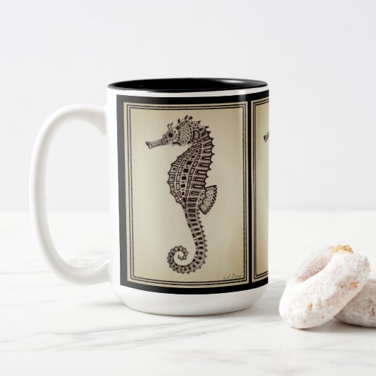 "Seahorse" met twee tonels van 15 oz. hoge mok (Met donut)