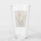 Seahorse Metal Art Glas (Achterkant)