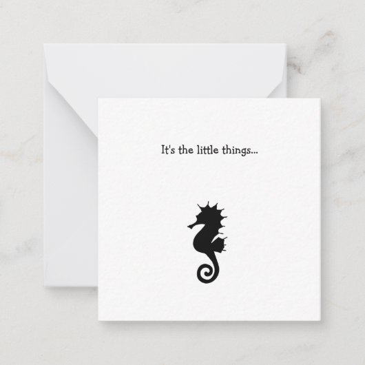 Seahorse Mini Bedankt voor je briefkaart (Voorkant)