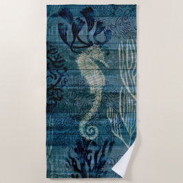 Seahorse - Mixed Media Strandlaken