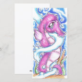 Seahorse Money Holder Card Feestdagenkaart (Voorkant / Achterkant)
