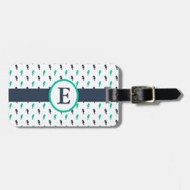 Seahorse Monogram Bagagelabel