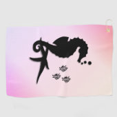 Seahorse naam golfhanddoek (Horizontaal)