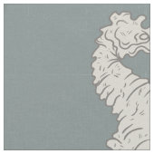 Seahorse Nautical Pattern Stof (Close Up)