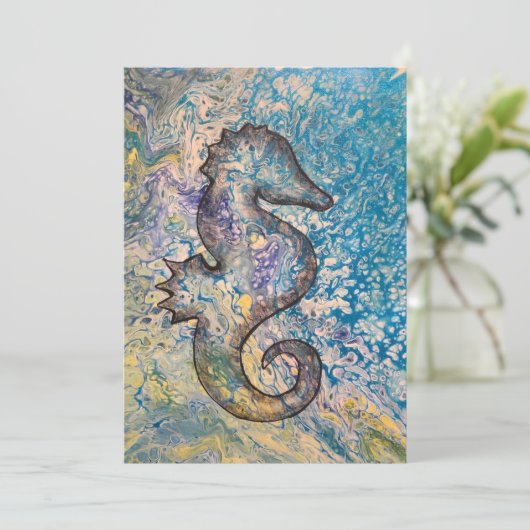 Seahorse Note-kaarten Bedankkaart (Staand voorkant)