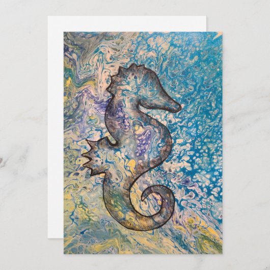 Seahorse Note-kaarten Bedankkaart (Voorkant / Achterkant)