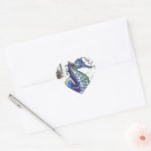 Seahorse Old Map Hart Sticker (Envelop)