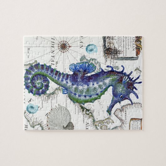 Seahorse Old Map Legpuzzel (Horizontaal)