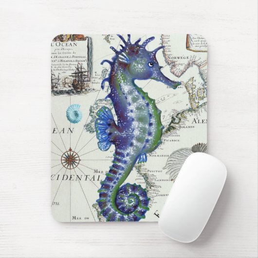 Seahorse Old Map Muismat (Met muis)
