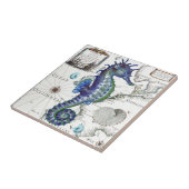 Seahorse Old Map Tegeltje (Zijkant)