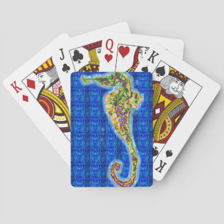 Seahorse on Blue Pattern Speelkaarten