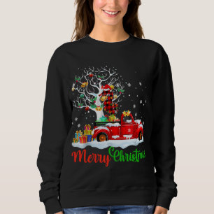 Seahorse on Red Truck Kerstmis Pajama Funny Xmas Trui