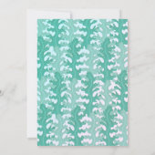 Seahorse onder het Zee Blue Baby shower Invitation Kaart (Achterkant)