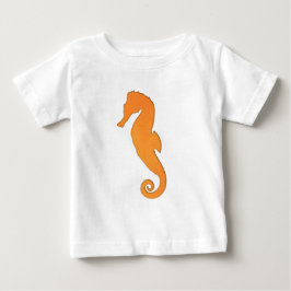 Seahorse oranje silhouet Eenvoudig schattig nautis