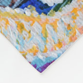 Seahorse Painting Fleece Deken (Hoek)