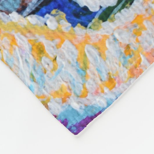 Seahorse Painting Fleece Deken (Hoek)