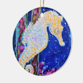 Seahorse Painting Keramisch Ornament (Links)