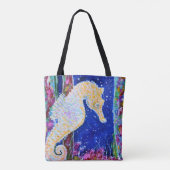 Seahorse Painting Tote Bag (Achterkant)