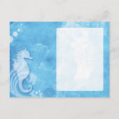 Seahorse Pair Beach Wedding Save the Date Aankondigingskaart (Achterkant)