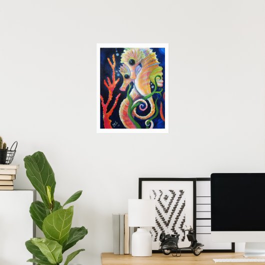 Seahorse Pair Poster (Thuiskantoor)