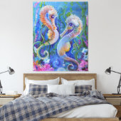 Seahorse Paradise Canvas Afdruk (Insitu (Slaapkamer))