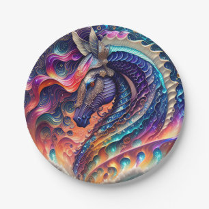 Seahorse Party Bord, Verjaardag, Meisjes Party Papieren Bordje