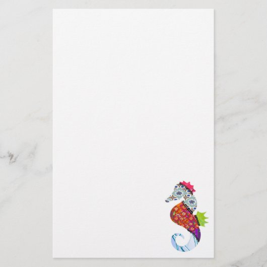 Seahorse Patchwork Pet Briefpapier (Voorkant)