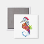Seahorse Patchwork Pet Magnet (Voorkant / Achterkant)