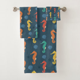 Seahorse Pattern Bad Handdoek