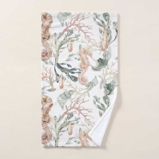 Seahorse Pattern Bad Handdoek (Handdoek)