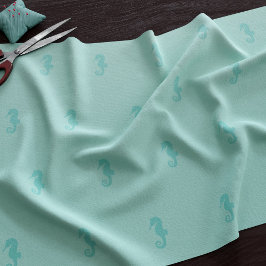 Seahorse Pattern Fabric Stof