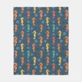 Seahorse Pattern Fleece Deken (Voorkant)