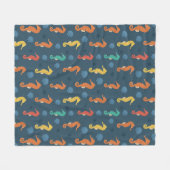 Seahorse Pattern Fleece Deken (Voorkant (Horizontaal))