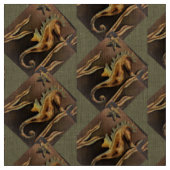 Seahorse Pattern in Copper kleuren Stof (Swatch)