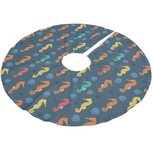 Seahorse Pattern Kerstboom Rok (Gekanteld)
