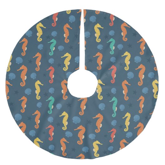 Seahorse Pattern Kerstboom Rok (Voorkant)